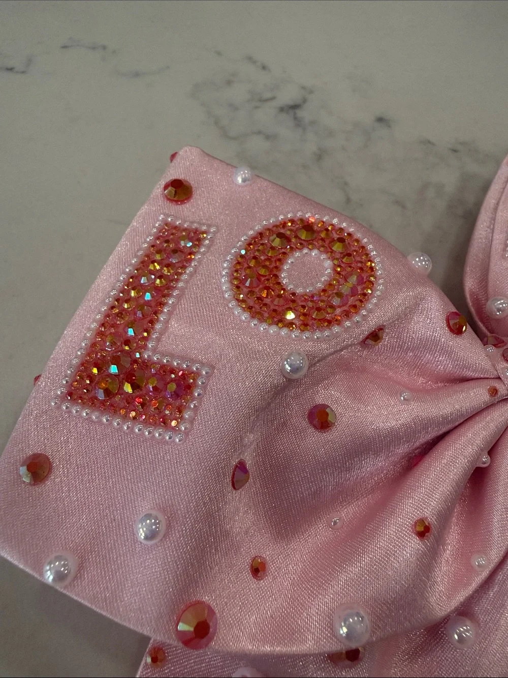 Pink Bows of London Cheer Bow with 'LOVE' Rhinestones